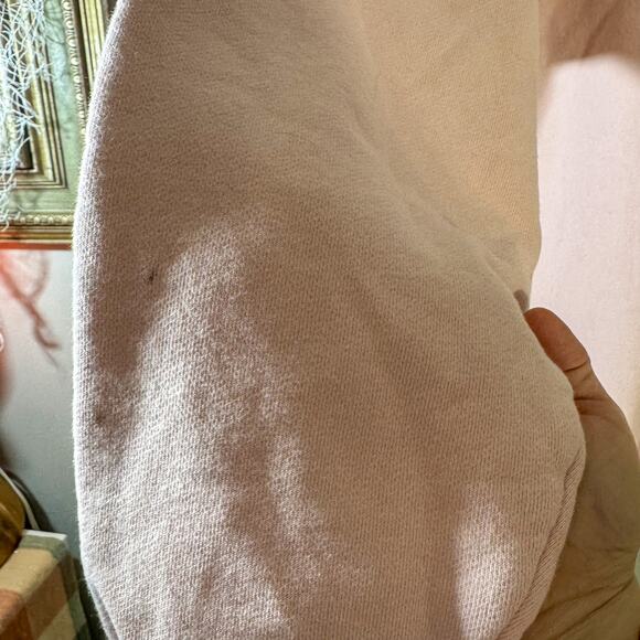 Champion Reverse Weave Pink Hoodie: Gothic Embroidered Script & Baby Pink - Picture 6 of 10